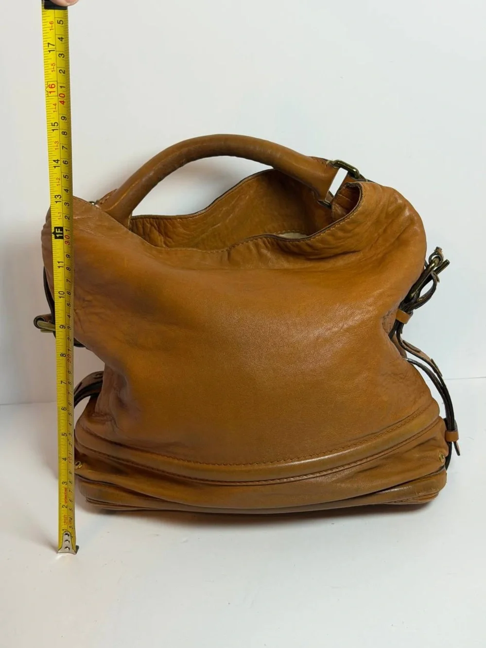 Chloe Ava East-West Brown Leather Hobo Satchel Bag